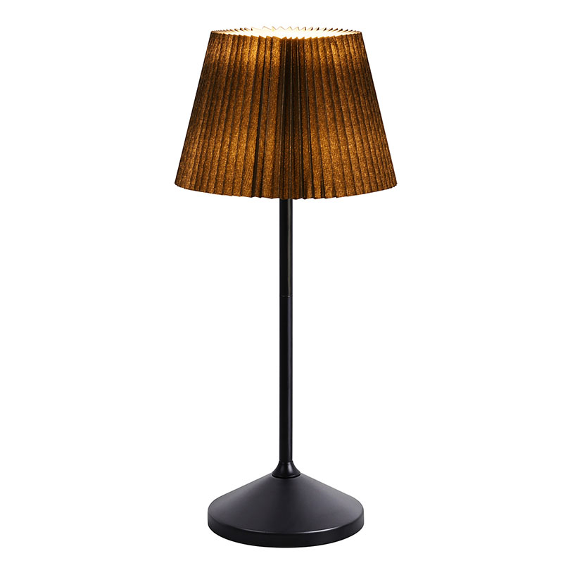 Μαύρο φωτιστικό γραφείου Led με υφασμάτινη απόχρωση