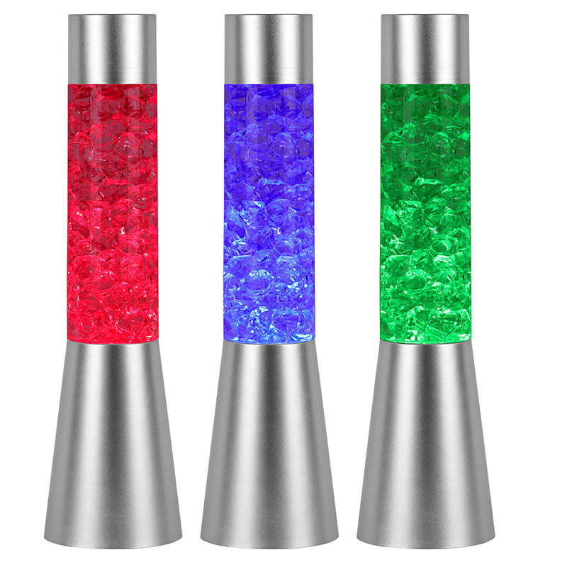 Υγρό γκλίτερ νυχτερινό φως που αλλάζει χρώμα με σχήμα πάγου