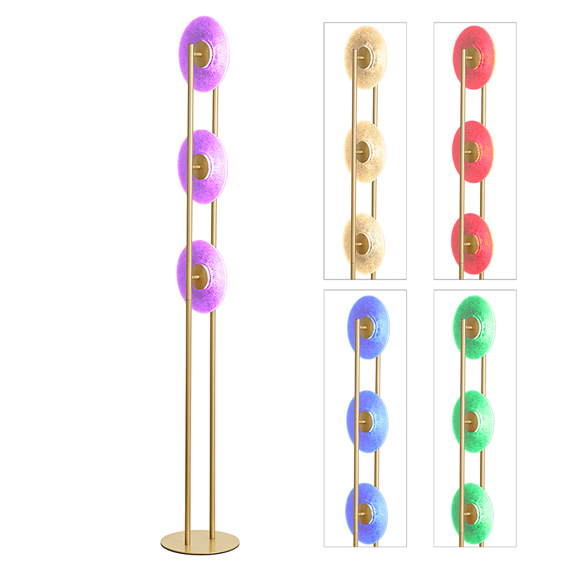 Φωτιστικό δαπέδου LED RGB με 3 δίσκους