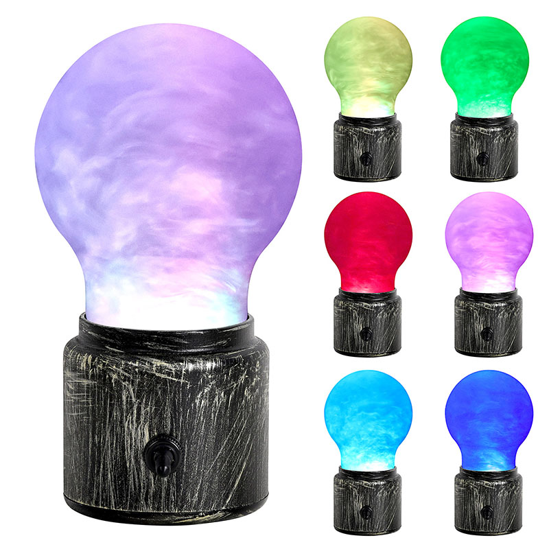 RGB Glitter Liquid Night Lamp με μεγάλη λάμπα